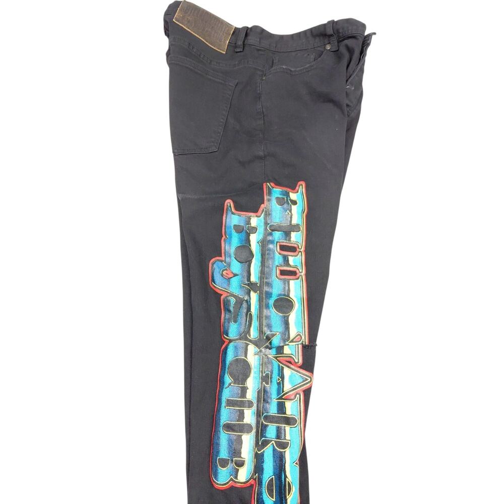 Billionaire Boys Club BBC Slim Distressed Men's Jeans Black Size 32/28